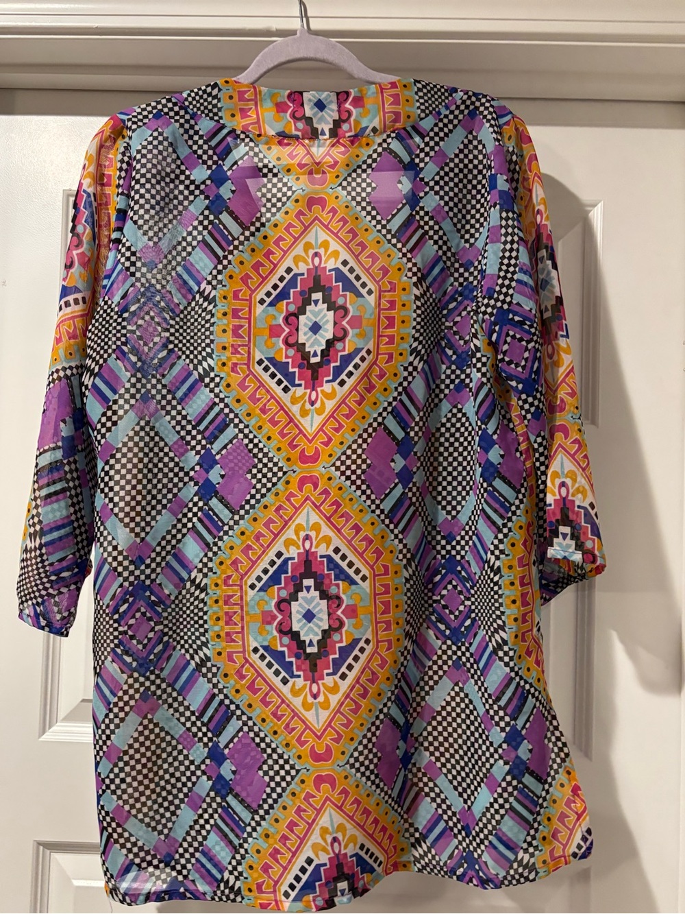Raviya Colorful Beaded Swim Cover-Up Tunic – Medium - Picture 5 of 5